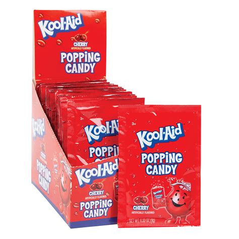 Kool Aid Cherry Popping Candy 33 Oz Pouch Nassau Candy