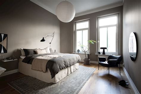 Greige Bedroom With Dark Accent Pieces Coco Lapine Design Greige