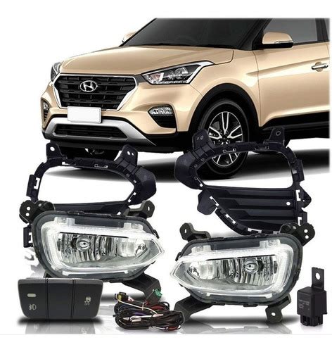 Kit Farol Milha Neblina Hyundai Creta Pcd Bt Mod Original Frete Gr Tis