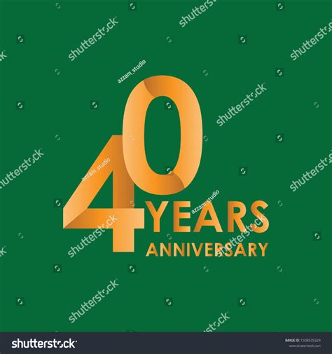 40 Year Anniversary Logo And Template Vector Royalty Free Stock