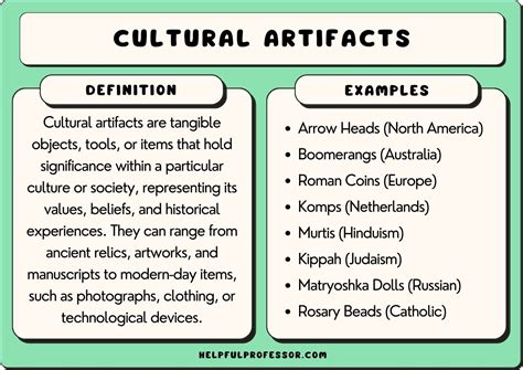 15 Examples of Cultural Artifacts (A to Z List +Pictures)