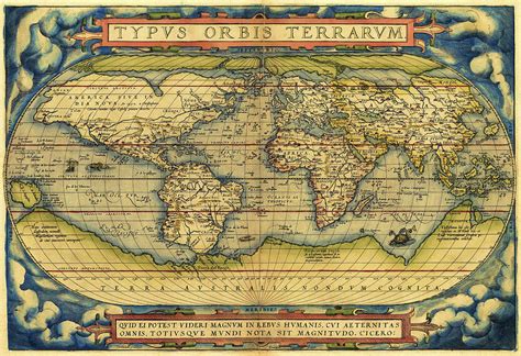 World Map Of 1570 Photograph By Abraham Ortelius