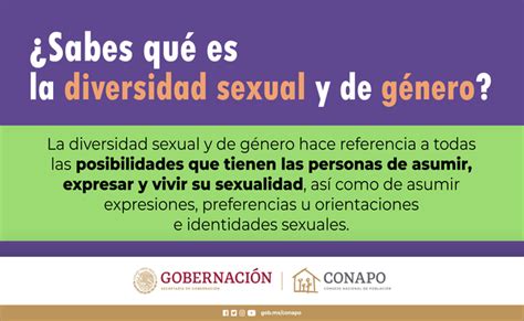 ¿sabes qué es la diversidad sexual y de género consejo nacional de población gobierno gob mx