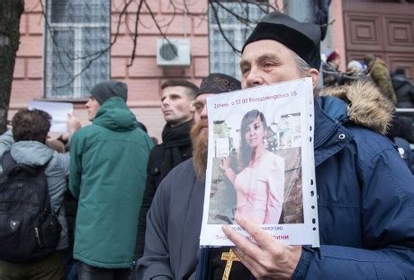 Ukrainian Activist Holds Iryna Nozdrovska Portrait Editorial Stock
