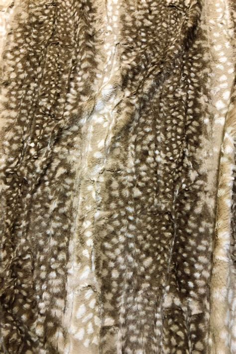Cappuccino Fawn Minky Faux Fur Fabric By The Yard Etsy