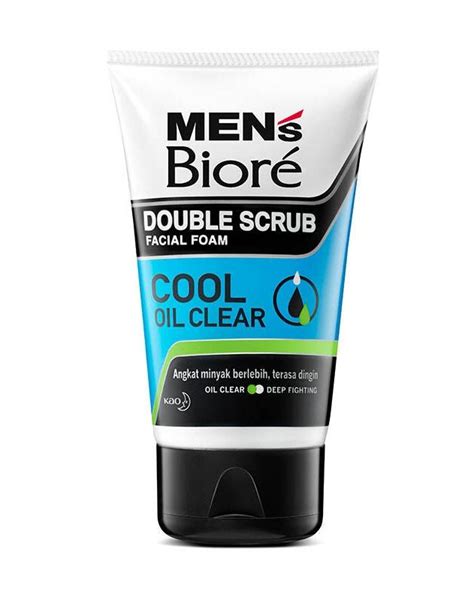 Biore Men S Double Scrub Facial Foam Cool Oil Clear Review Female Daily