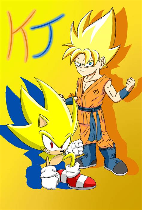 All Out Sonic And Goku Super Gold Variant By Jluisjoni On Deviantart