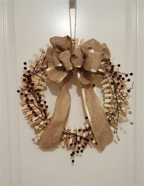 27 Clothespin Wreath Ideas The Funky Stitch