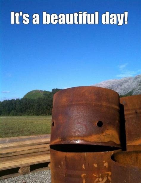 Emoji meaning a yellow face with simple, open eyes and a broad, open smile, showing upper teeth and tongue on some platforms. MEME 2014 Happy Barrel