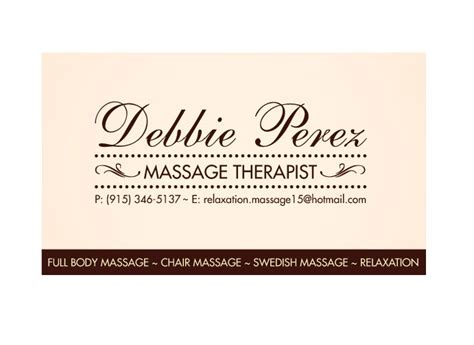 When it comes to your business, don't wait for opportunity, create it! Massage Therapist Business Card Samples & Ideas ...