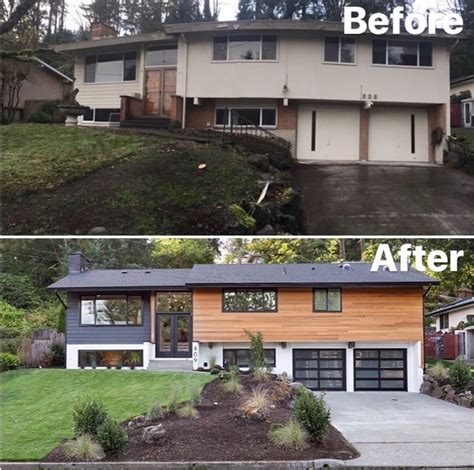 Split Level Home Remodel Before And After Ideas In