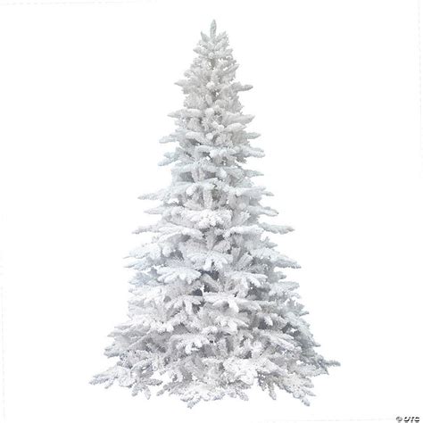Vickerman 75 Flocked White Spruce Christmas Tree Unlit