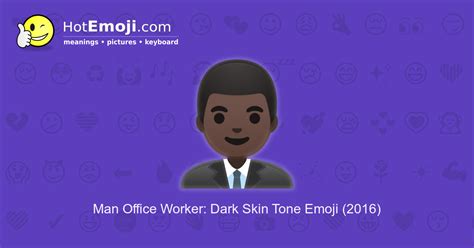 👨🏿‍💼 Man Office Worker Emoji With Dark Skin Tone Meaning