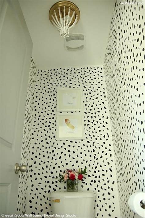 Cheetah Spots Wall Stencil Stencils Wall Accent Wall Bedroom