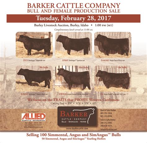 Cattle Sale Ad Inspiration Cattle Livestock Burley