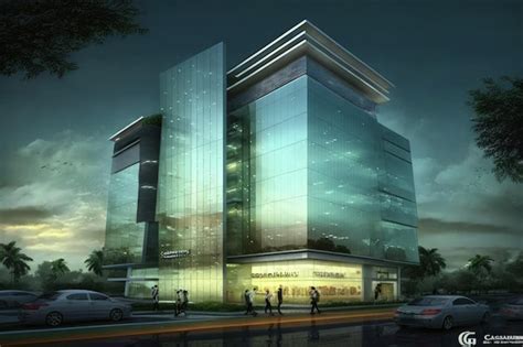 Premium Ai Image Futuristic Office Building