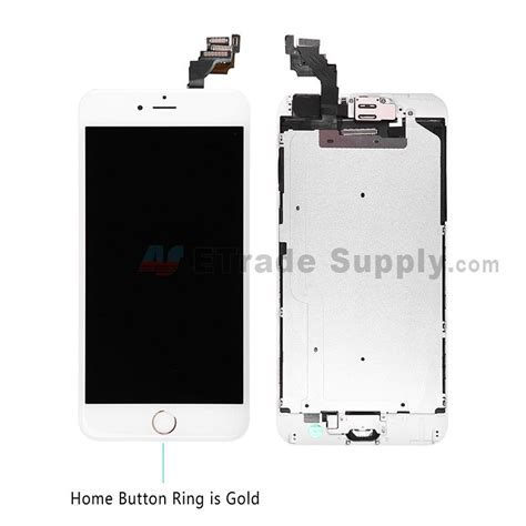 Apple Iphone 6 Plus Lcd Assembly With Frame And Home Button Gold