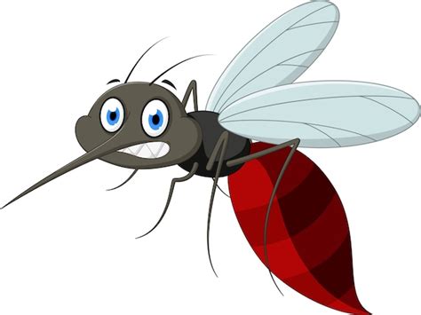 Angry Mosquito Cartoon Vector Premium Download