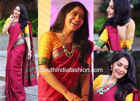 ramya subramanian in a traditional saree india fashion daily fashion latest designer sarees