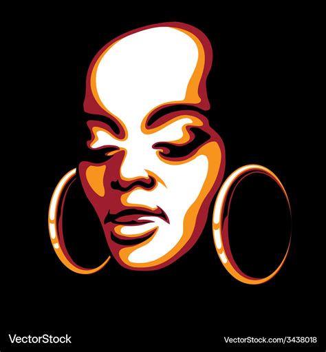 African Woman Face Royalty Free Vector Image Vectorstock