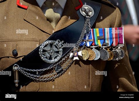 Soldier Of The Royal Gurkha Rifles In Ceremonial Uniform With Medals