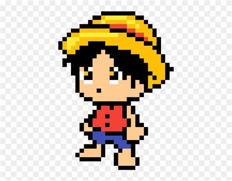 Luffy Monkey D Luffy Pixel Art Free Transparent Png Clipart Images