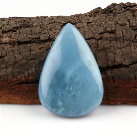 Natural Blue Opal Gemstone Cabochon Pear Blue Opal Gemstone Etsy