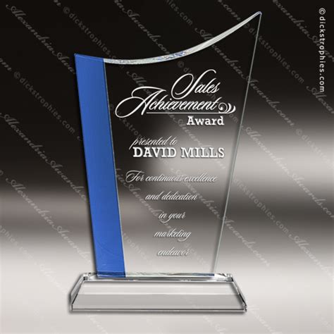 Blue Accented Crystal Awards