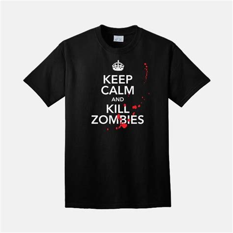 keep calm and kill zombies t shirt tanga