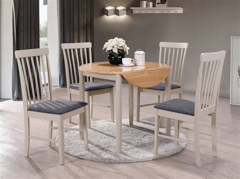Altona Round Drop Leaf Dining Table 4 Chairs Browns Furniture