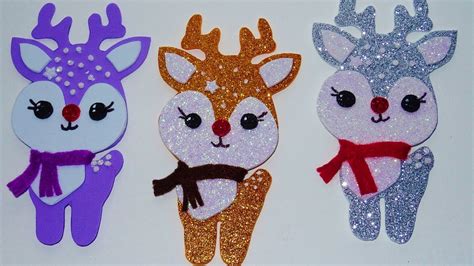 Glitter Foam Christmas Craftreindeer Christmas Decoration Idea Youtube