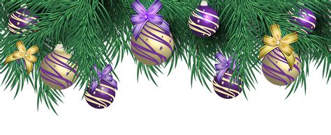 Christmas decorations clipart png, transparent png is a contributed png images in our community. Transparent Christmas Pine Decor with Purple Balls PNG ...