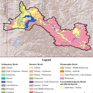 Surface Geology Of The Lower Clark Fork River Pack River And Lake Pend