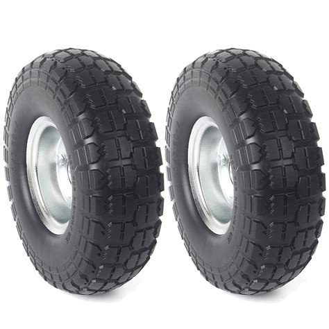 Buy 2 Pack Ar Pro 10 Inch Solid Rubber Tires And Wheels Replacement