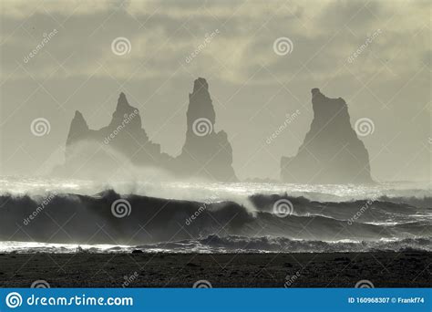 Reynisdrangar Sea Stacks Iceland Stock Image Image Of Nature
