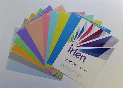 Irlen Colored Overlays For Reading Sample Pack Of 10 1 Of Each Color