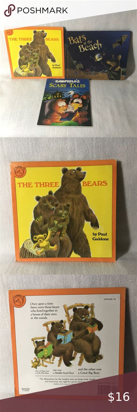 3 Kids Books The Three Bears Bats At The Beach And Garfields Scary