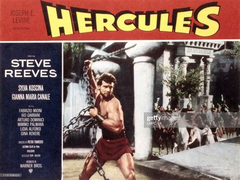 Hercules Lobbycard Steve Reeves 1958 Steve Reeves Hercules Steve