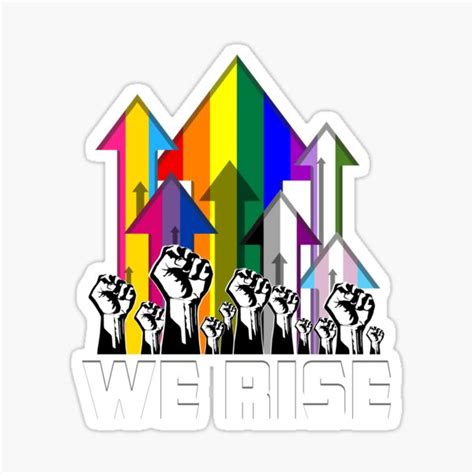 We Rise Lgbtqia Pride Flags Sticker For Sale By Valador Redbubble