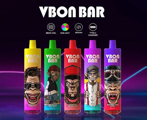 Vbon Bar 9000 Puff Rechargeable Vape With Rgb Light
