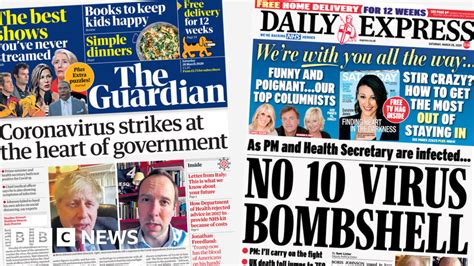 Newspaper Headlines Virus Strikes At Heart Of Government