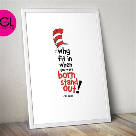 Printable Dr Seuss Quote Cat In The Hat Nursery Quote The Etsy Canada