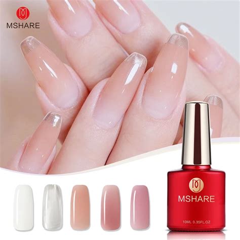 Mshare Acrylic Poly Extension Gel Quick Building Nude Pink Nail Tips