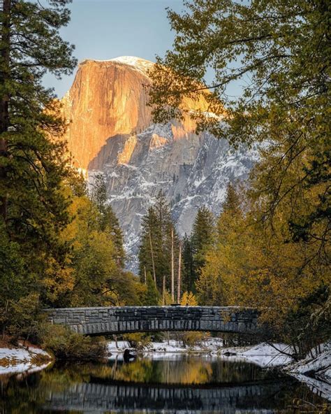 Itap Of Half Dome And Sentinel Bridge In Yosemite Ritookapicture