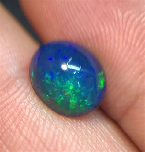 Rare 185 Ct Natural Blue Fire Ethiopian Opal