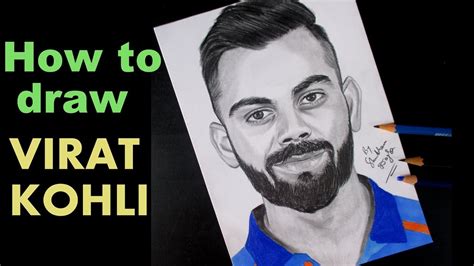 How To Draw Virat Kohli Artist Shubham Dogra Youtube