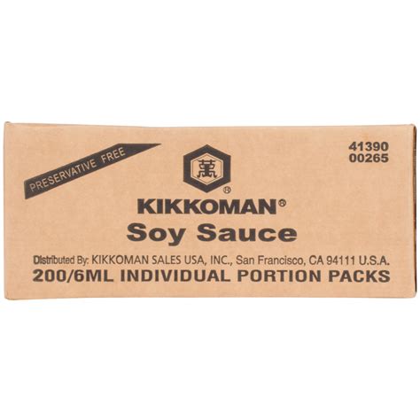 Kikkoman 6 Ml Preservative Free Soy Sauce Packets 200case