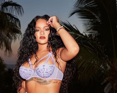 Rihanna Spills Out Of Purple Bra As She Admits Shes ‘usually Humble