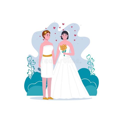 Unconventional Wedding Lesbian Gay Bisexual And Transgender People Marriage Stock Vector