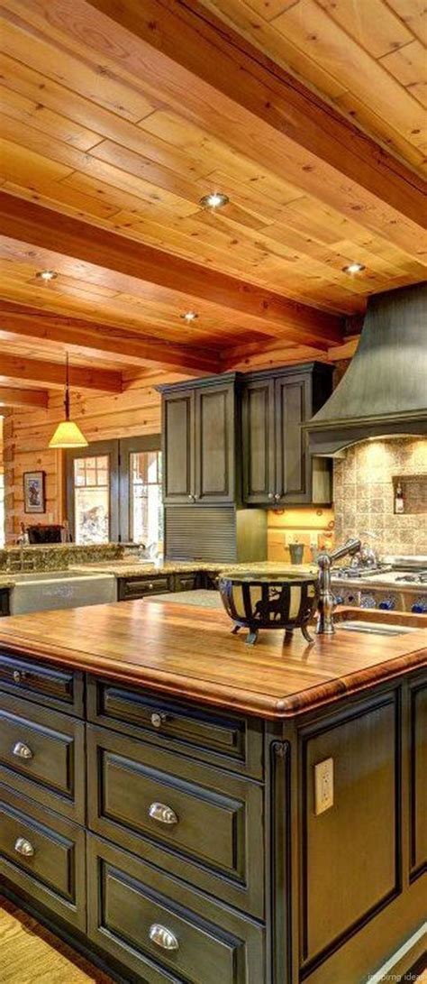 These Log Cabin Kitchen Cabinet Colors Tips And Trick Mismatched